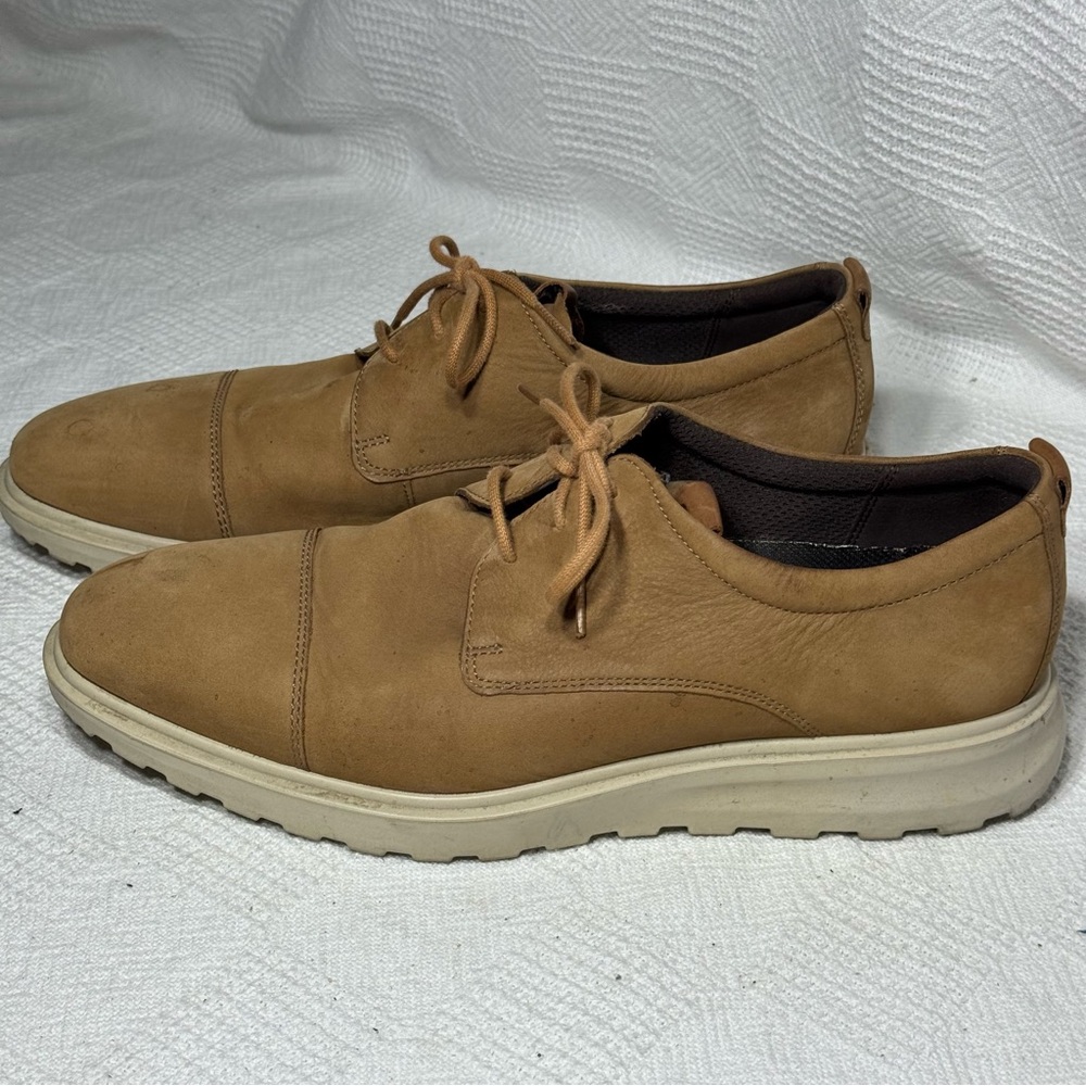 Men ECCO CS20 Hybrid Derby Shoes Camel/Cashmere Cap Toe Oxford 44-US 10/10.5